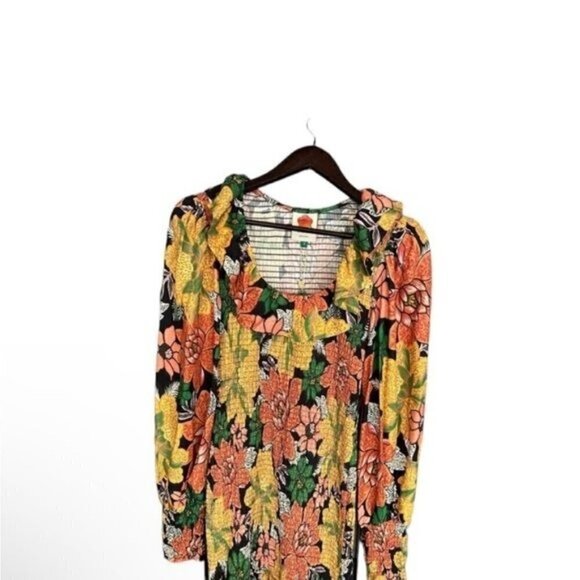 Farm Rio Black  Garden Lenzing Ecovero Viscose Mini Size Small Dress NWT - Picture 4 of 9